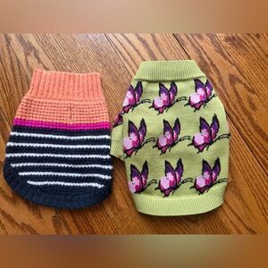 Set of two dog clothes Butterfly Pattern Pet Sweaters bond&co s small breeds toy